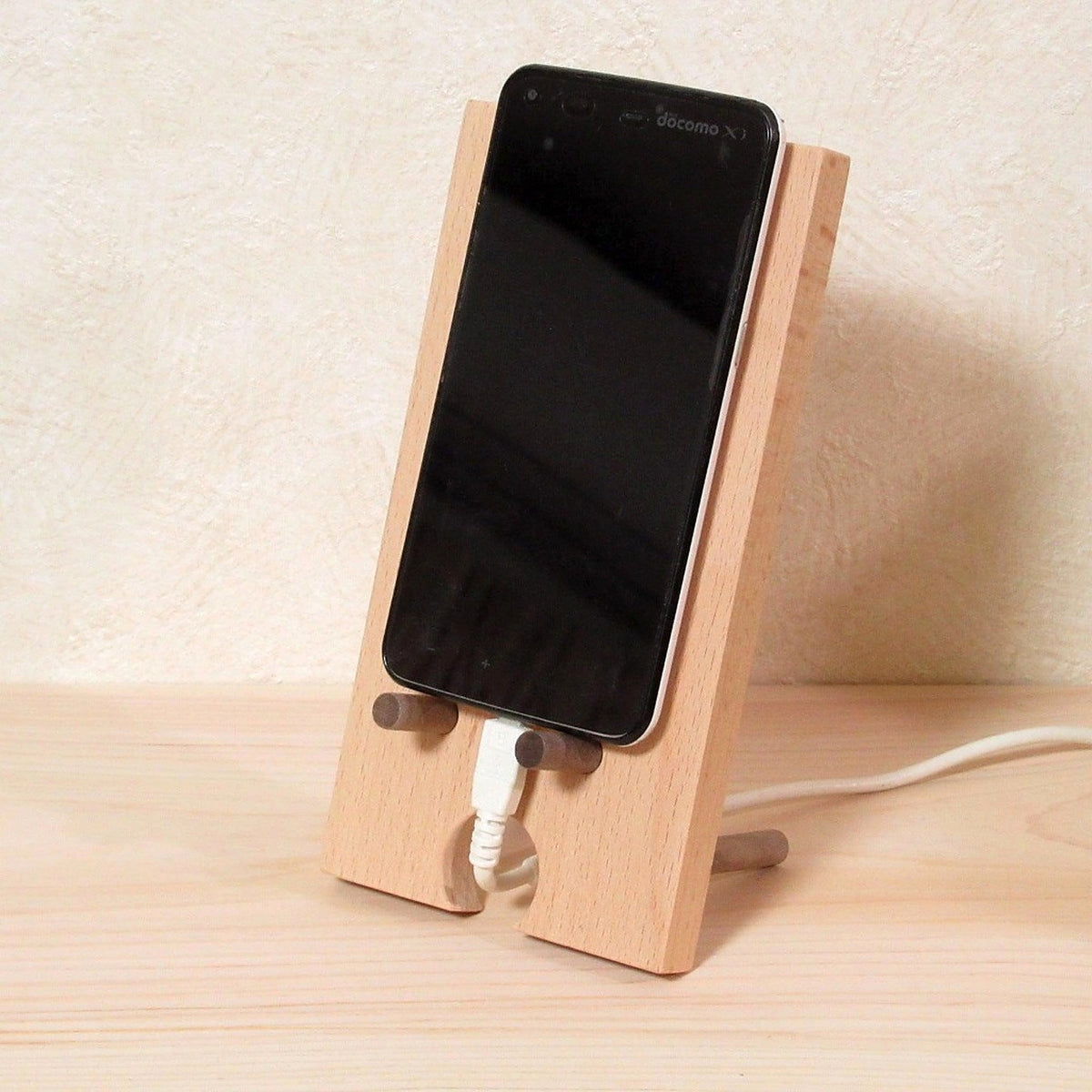 Wooden mobile phone stand